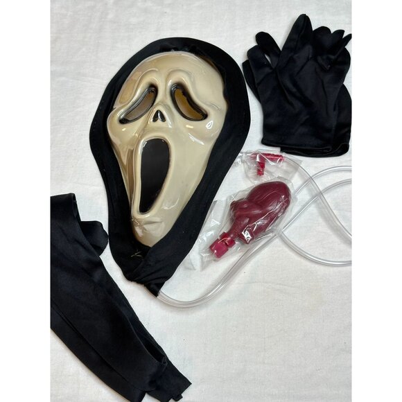 Scream Ghost Face Mask Halloween Gloves Heart Pump Blood Scary Costume Horror - Picture 4 of 5